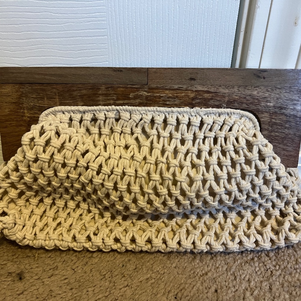 NWOT Boho Woven Clutch